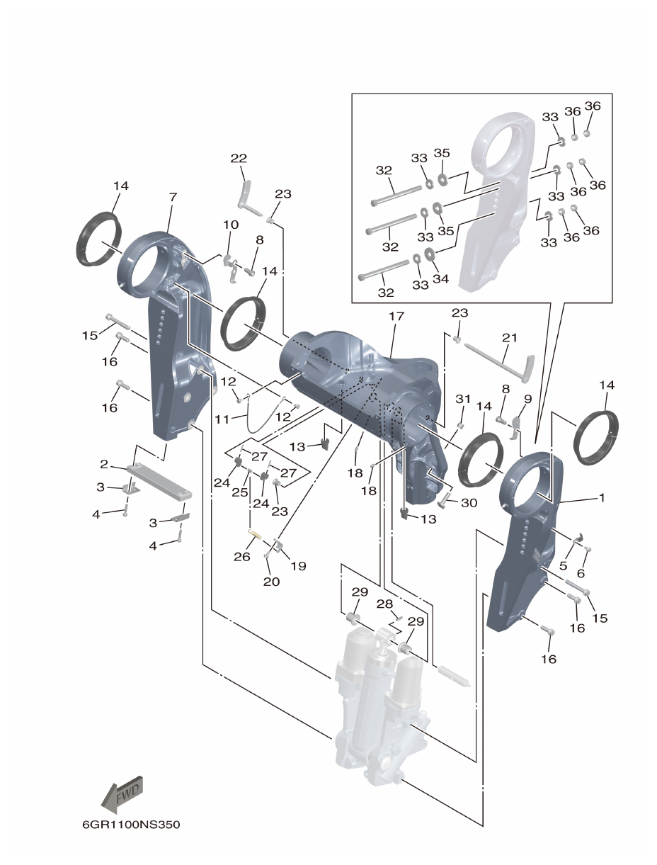 Yamaha XF425NSA2, XF425NSA7 BRACKET 1 parts diagram